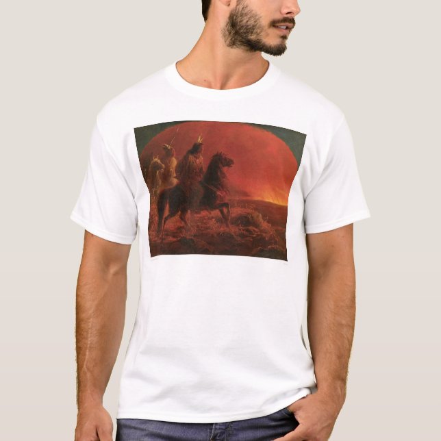 Camiseta Huyendo de un fuego de la pradera (1868A) (Anverso)