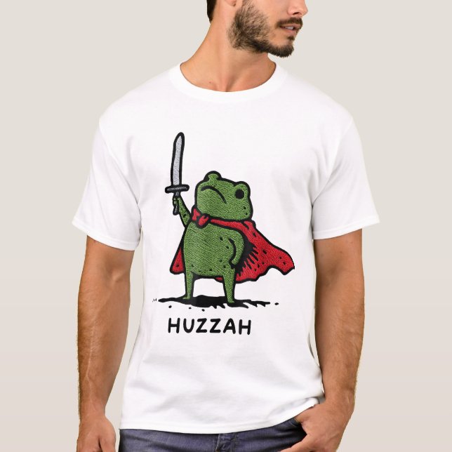 Camiseta Huzzah Frog Knight Sword Cita (Anverso)