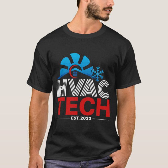 Camiseta HVAC 2023  Graduation Certification as HVAC Tech (Anverso)