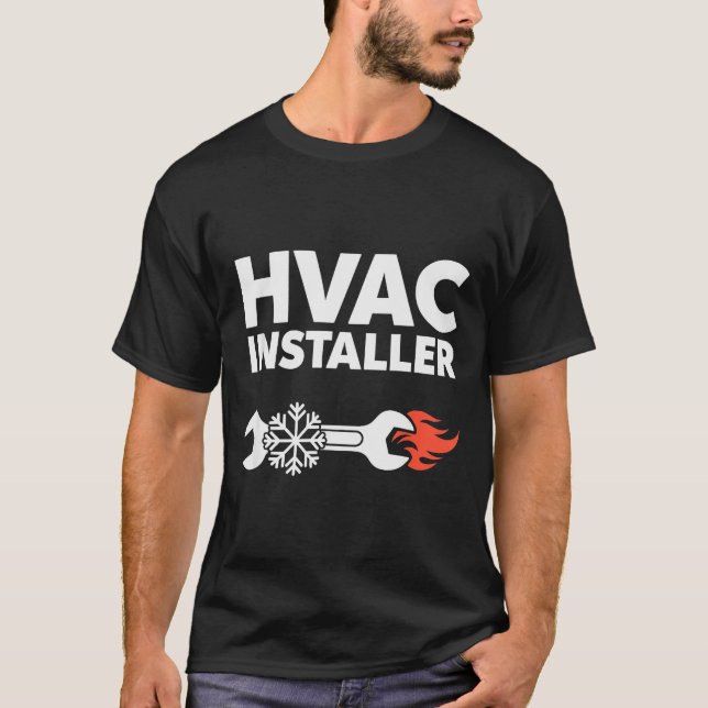 Camiseta Hvac Installer Funny Hvac Tech Technician Father D (Anverso)