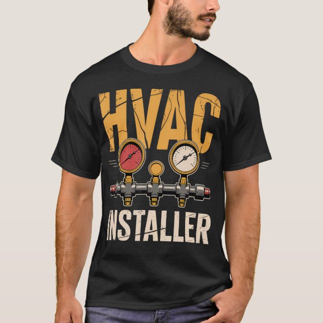 Camiseta Hvac Installer Technician Uniform Heating And Coll (Anverso)