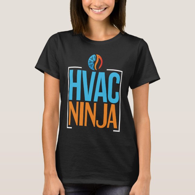 Camiseta HVAC Tech   HVAC Ninja Humor HVAC Mechanic (Anverso)