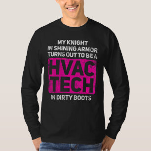 Camiseta Hvac Tech Technician Girlfriend Wife Vintage