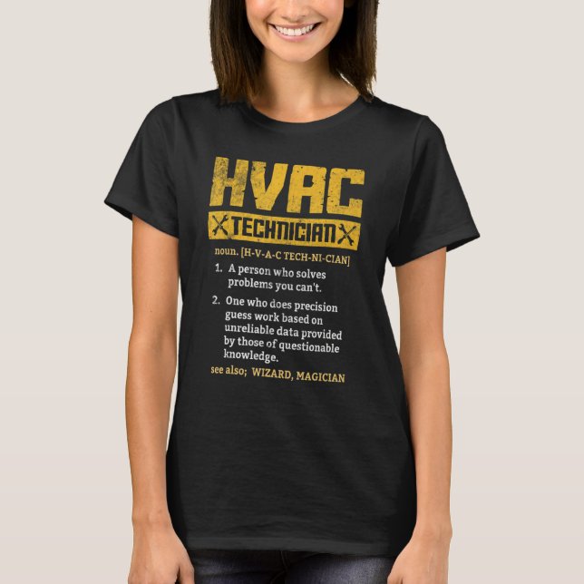 Camiseta HVAC Technician  Graphic Distressed (Anverso)