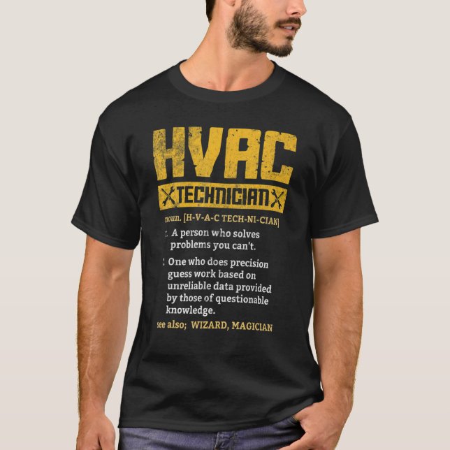 Camiseta HVAC Technician  Graphic Distressed (Anverso)