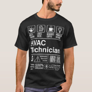 Camiseta HVAC Technician Product Label Funny Gift 
