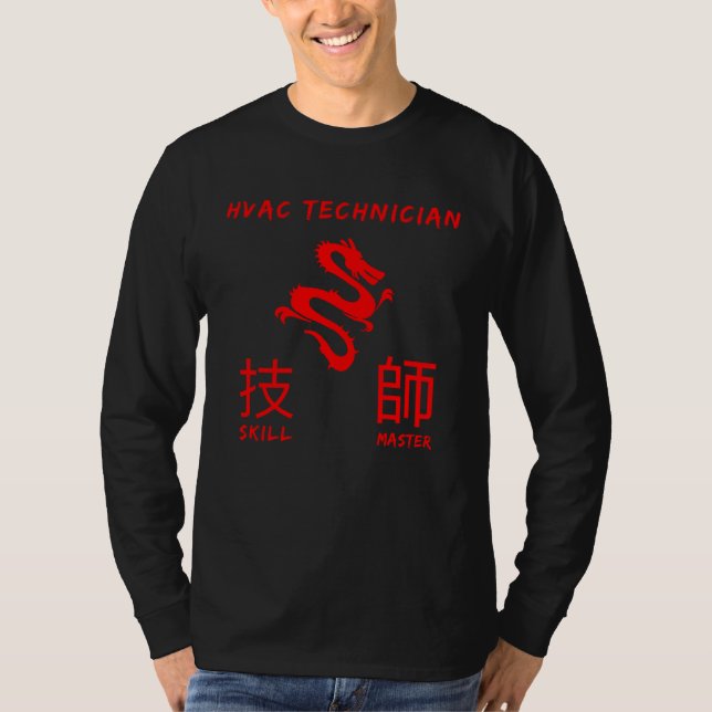 Camiseta HVAC Technician Skill Master Engineer HVACR Mechan (Anverso)