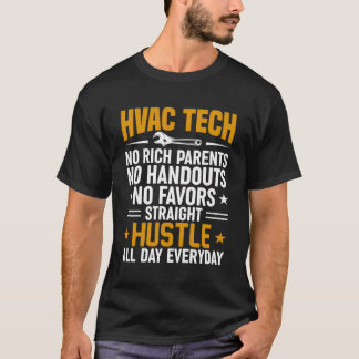 Camiseta Hvac Técnico Funny Hustle Directo Todo El Día Hvac