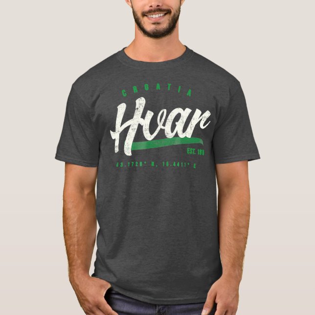 Camiseta Hvar Croacia Retro de cosecha (Anverso)