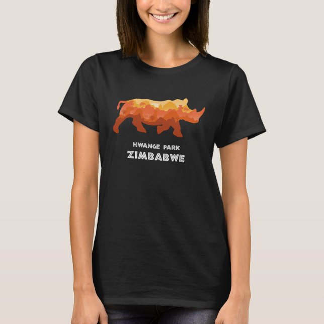 Camiseta Hwange Park, Zimbabwe Safari National Park Game Re (Anverso)