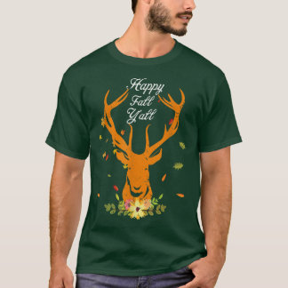 Camiseta Hy Deer Fall Happy Fall Yall Autums Leaves Costume