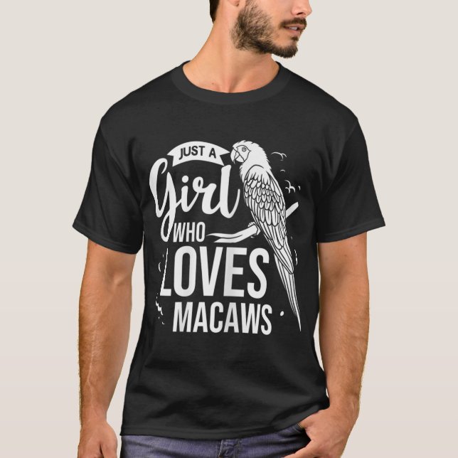 Camiseta Hyacinin Macaw Scarlet Greenwing Bird Parrot (Anverso)
