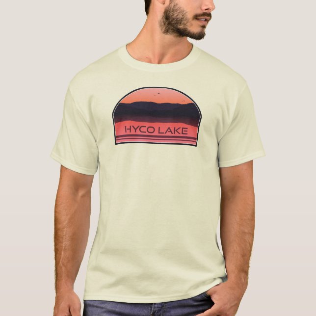 Camiseta Hyco Lake North Carolina Red Sunrise (Anverso)