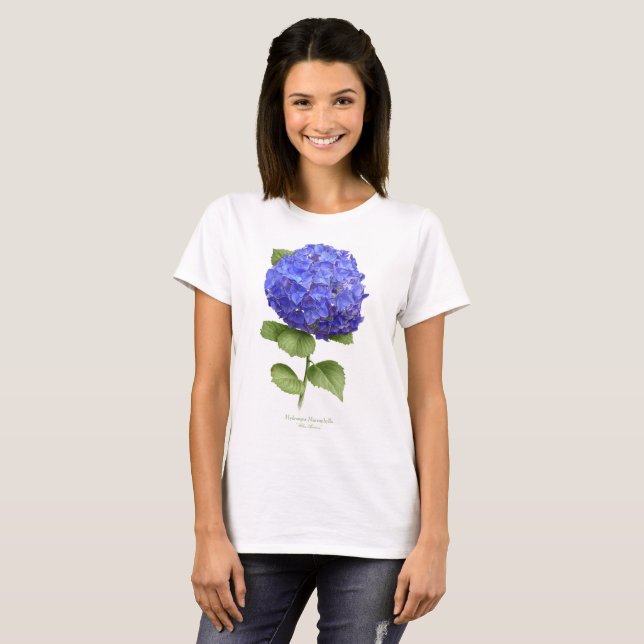 Camiseta Hydrangea azul (Anverso completo)