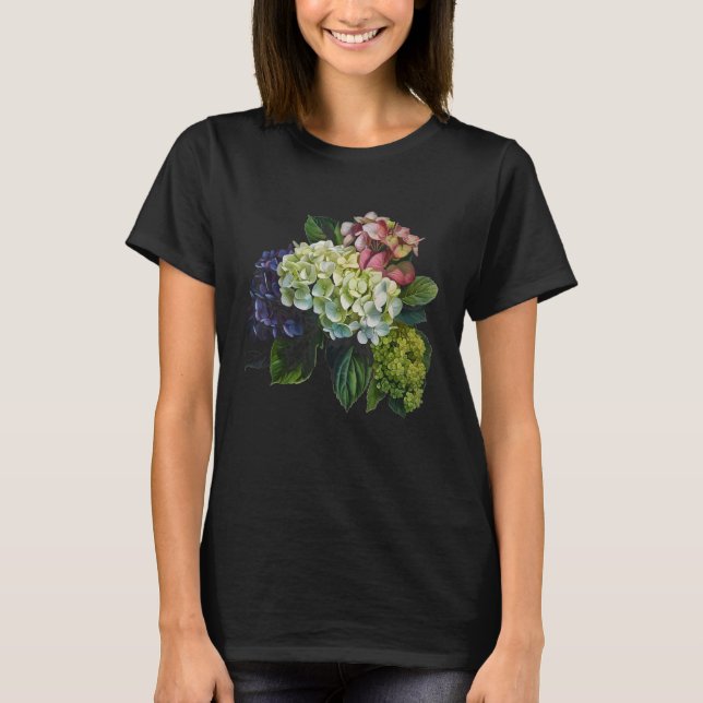 Camiseta Hydrangea Flores Amantes Florales (Anverso)