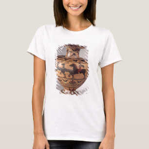Camiseta Hydria, cazando escena, Griego arcaico, figura