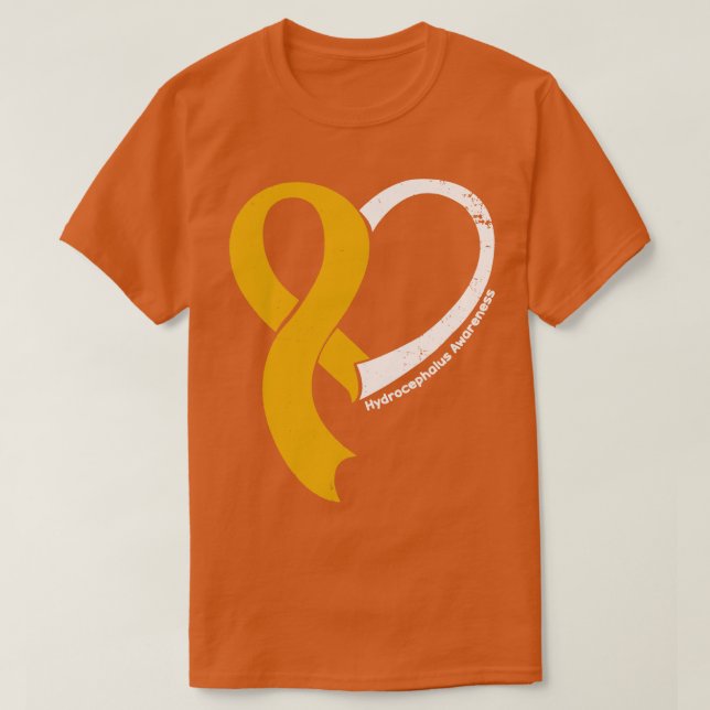 Camiseta Hydrocephalus Awareness Hope Love Heart Ribbon Hap (Diseño del anverso)