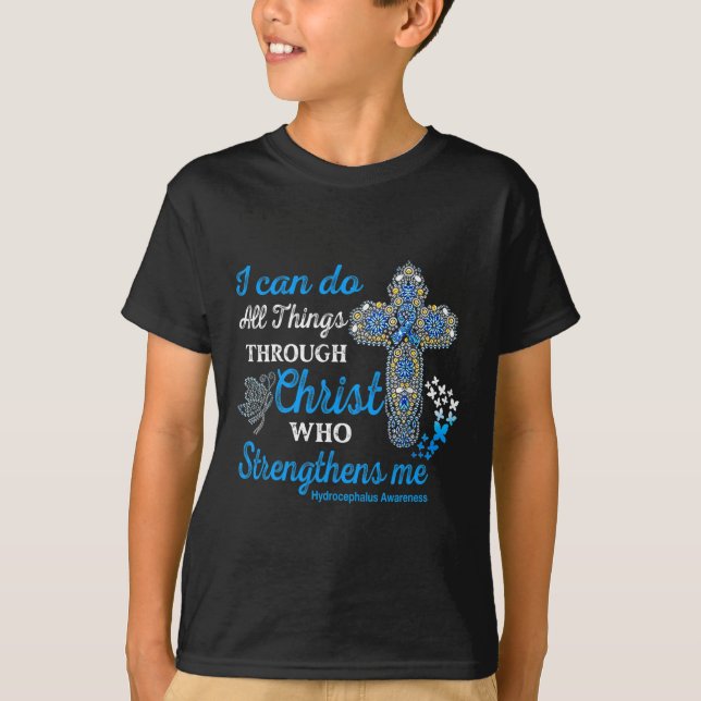 Camiseta Hydrocephalus Awareness Hydrocephalus Warrior Chri (Anverso)