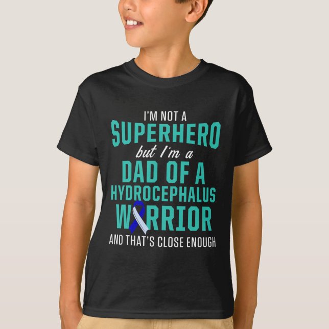 Camiseta Hydrocephalus Survivor Dad Hero Awareness Warrior (Anverso)