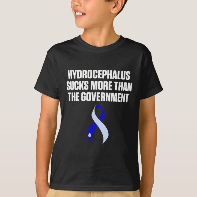 Camiseta Hydrocephalus Survivor Guerrero de Concienciación  (Anverso)