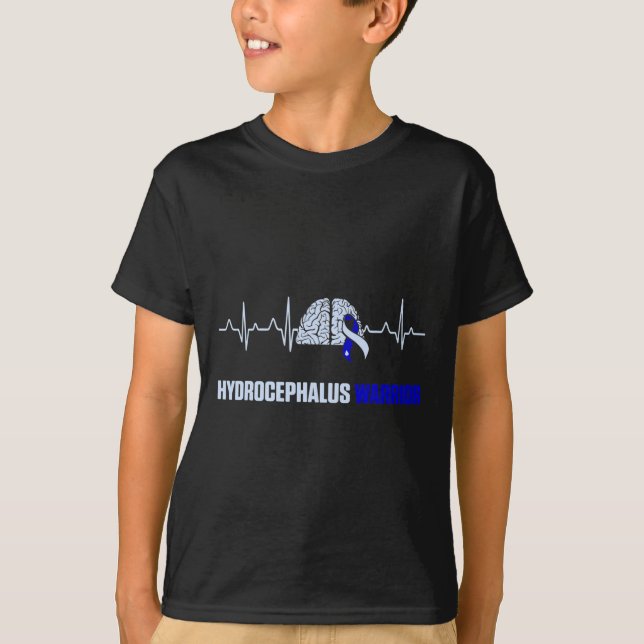 Camiseta Hydrocephalus Survivor Heartbeat Awareness Warrior (Anverso)
