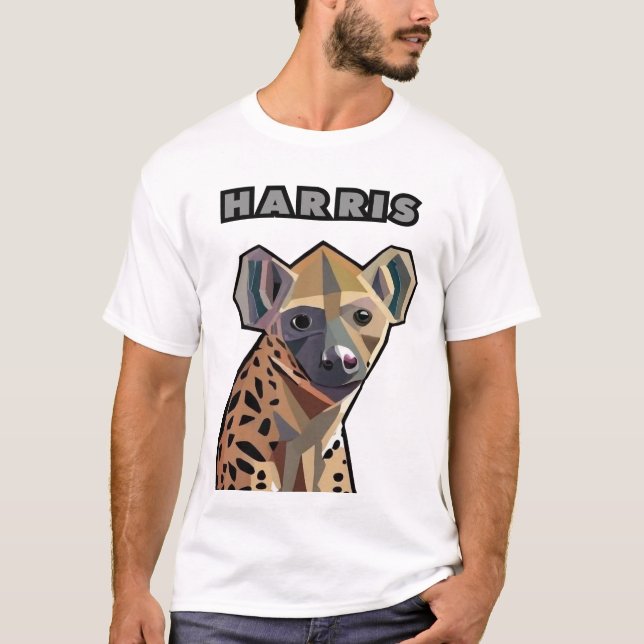 Camiseta Hyena divertida con nombre Harris anti Biden y Kam (Anverso)