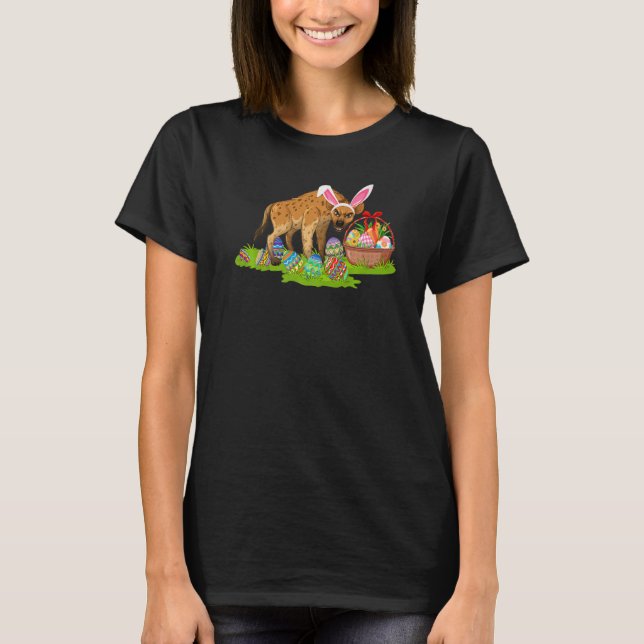 Camiseta Hyena Easter Egg Hung Bunny Hyena Easter Sunday (Anverso)