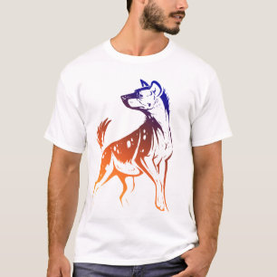 Camiseta Hyena manchado T destruido Gradated azul