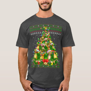 Camiseta Hyena Xmas Iluminación Árbol Santa Hyena Fea Navid