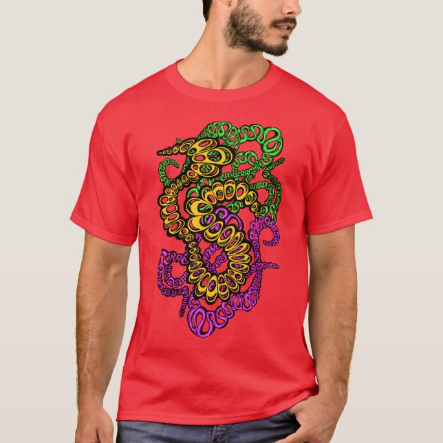 Camiseta Hypnotic Amorphous Phantasmagoric Modern Groovy  (Anverso)