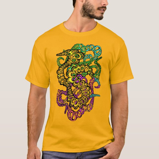 Camiseta Hypnotic Amorphous Phantasmagoric Modern Groovy  (Anverso)