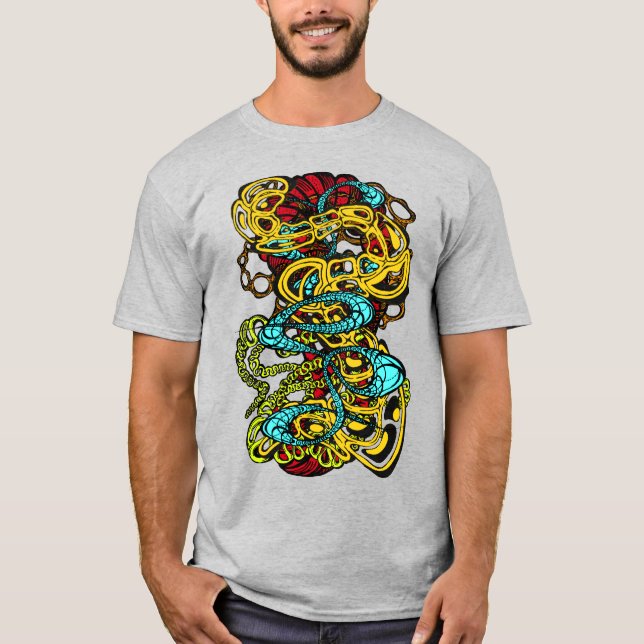 Camiseta Hypnotic Amorphous Phantasmagoric Modern Groovy  (Anverso)