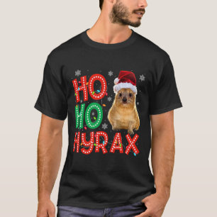 Camiseta Hyraxmas Navidad Divertido Mono de Navidad Pijama 