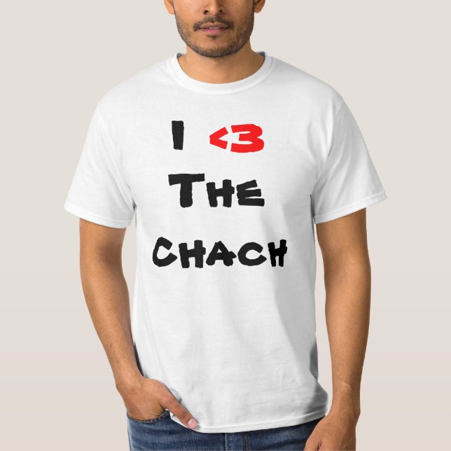 Camiseta I, <3, el Chach (Anverso)