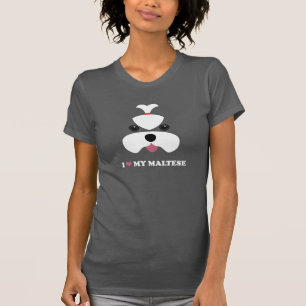 Camiseta I <3 mi maltés - cara del chica
