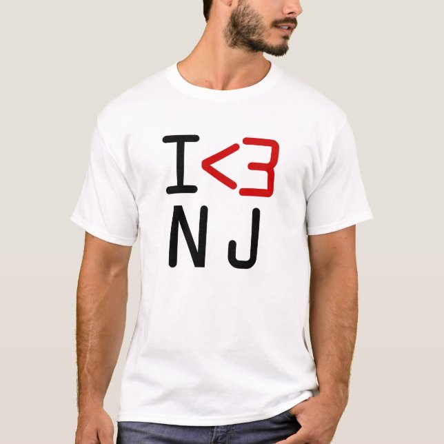 CAMISETA I <3 NJ (Anverso)