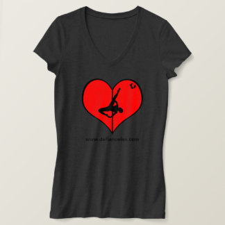 Camiseta I <3 Pole V-Neck Ladies Tee