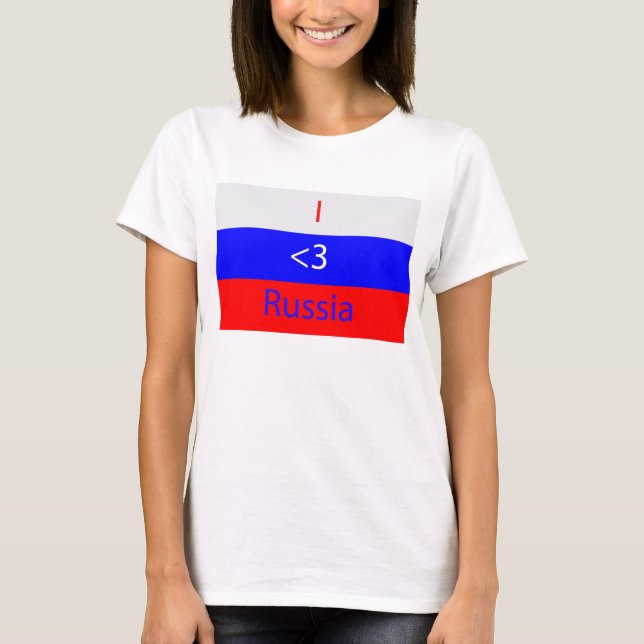 Camiseta I <3 Rusia (Anverso)