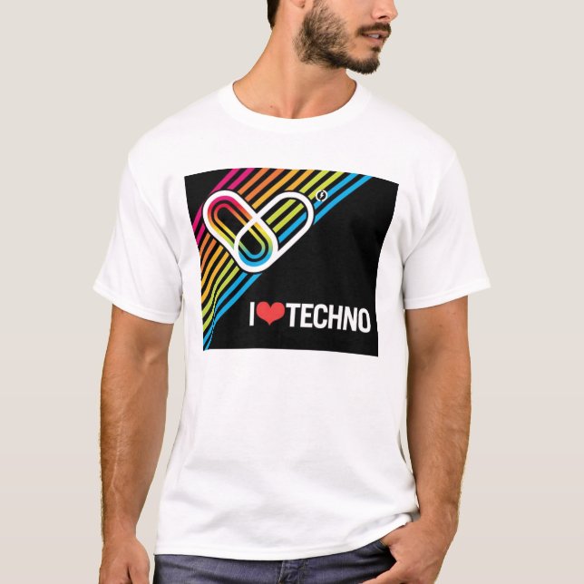 Camiseta I <3 Techno (Anverso)