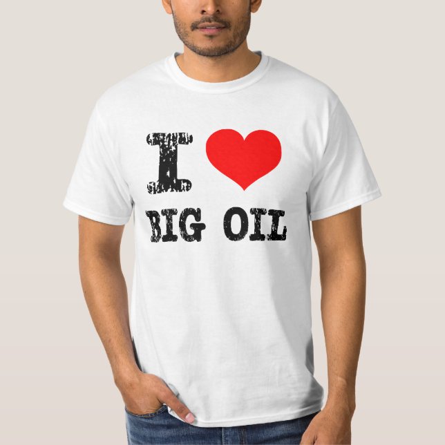 Camiseta I aceite grande del corazón (Anverso)