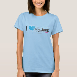 Camiseta I aguamarina de la moda del corazón