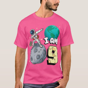 Camiseta I am 9 Space Astronaut Kid Moon Walker 9th Birthda