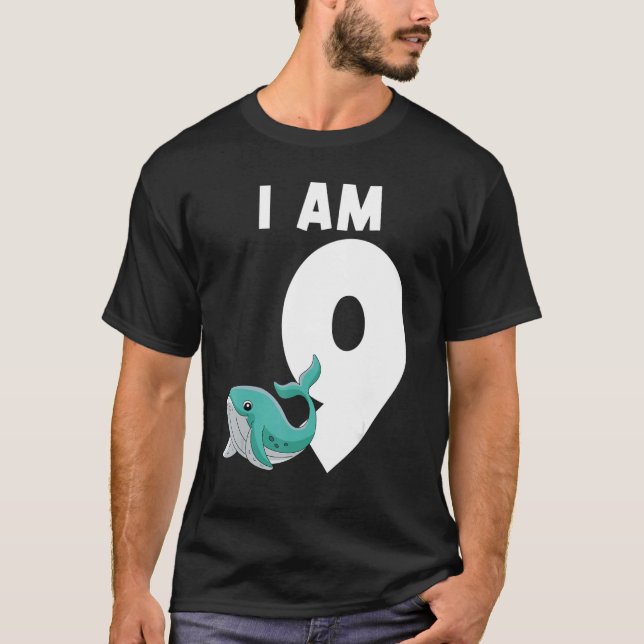 Camiseta I Am 9 Whale 9 Years Old (Anverso)