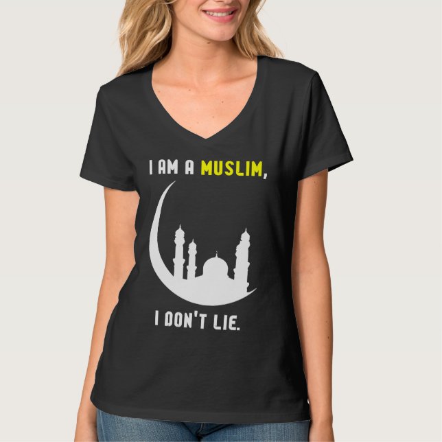 Camiseta I am a Muslim I don't lie Islamic (Anverso)