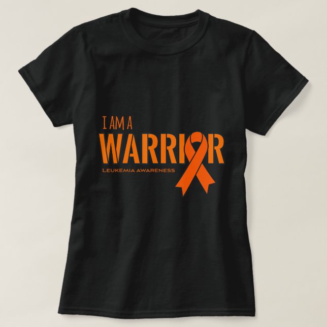 Camiseta I am a Warrior Leukemia Cancer Awareness  (Diseño del anverso)