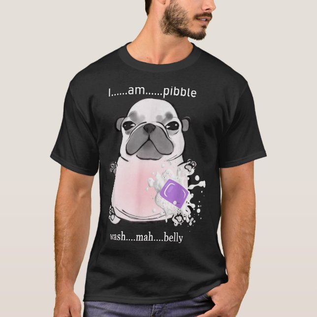 Camiseta I Am Bble Wash My Belly Bble Meme Funny Dog Brainr (Anverso)