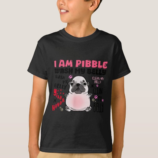 Camiseta I Am Bble Wash My Belly Bble Meme Funny Dog Brainr (Anverso)