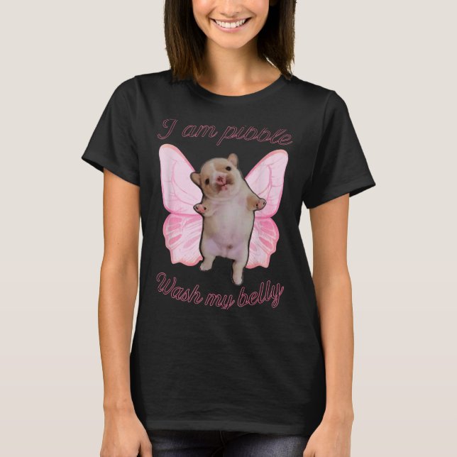 Camiseta I Am Bble Wash My Belly Bble Meme Funny Dog Brainr (Anverso)