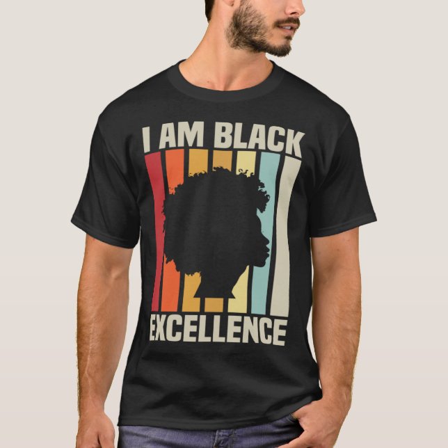 Camiseta I Am Black Excellence African American History (Anverso)