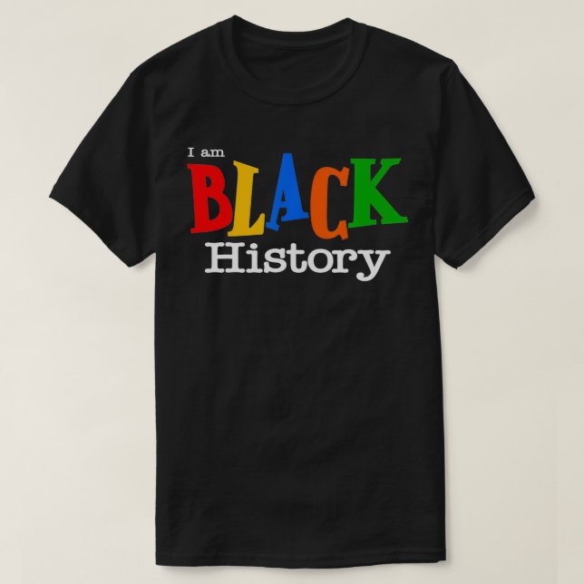 Camiseta I am Black History African American Afrocentric Em (Diseño del anverso)